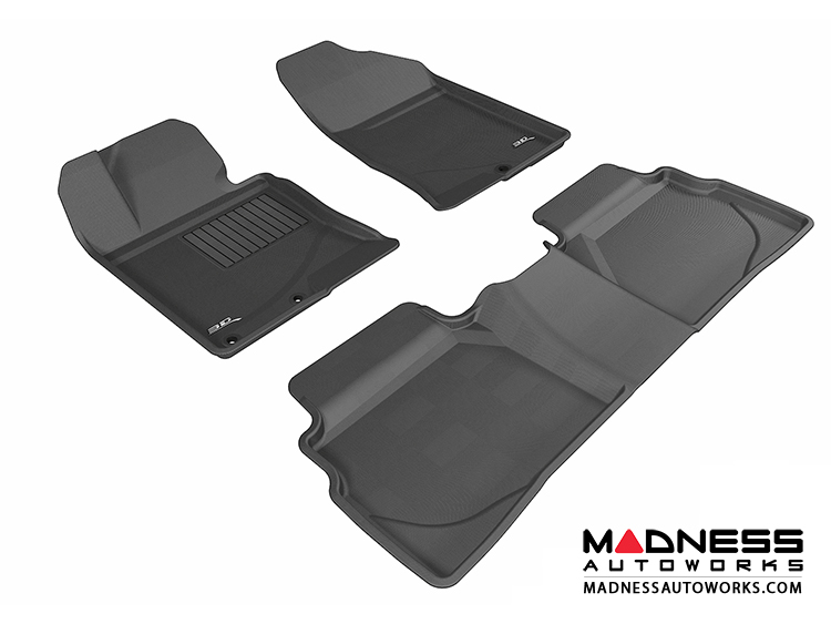Hyundai Sonata Floor Mats (Set of 3) - Black by 3D MAXpider